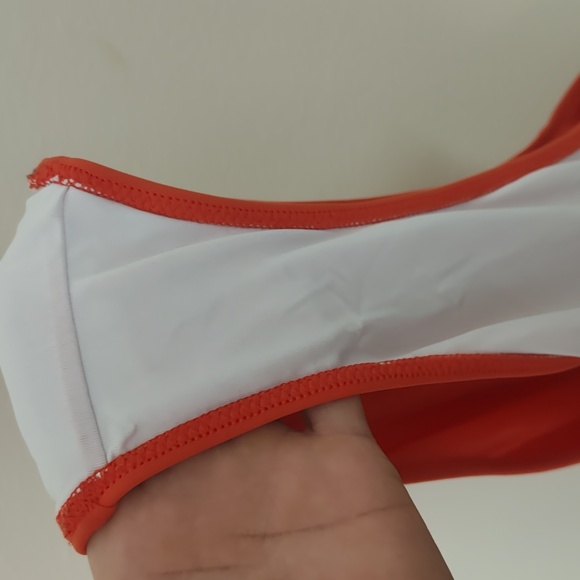 PINK Victoria's Secret Vibrant Orange One-Piece Swimsuit Size M - Picture 6 of 6